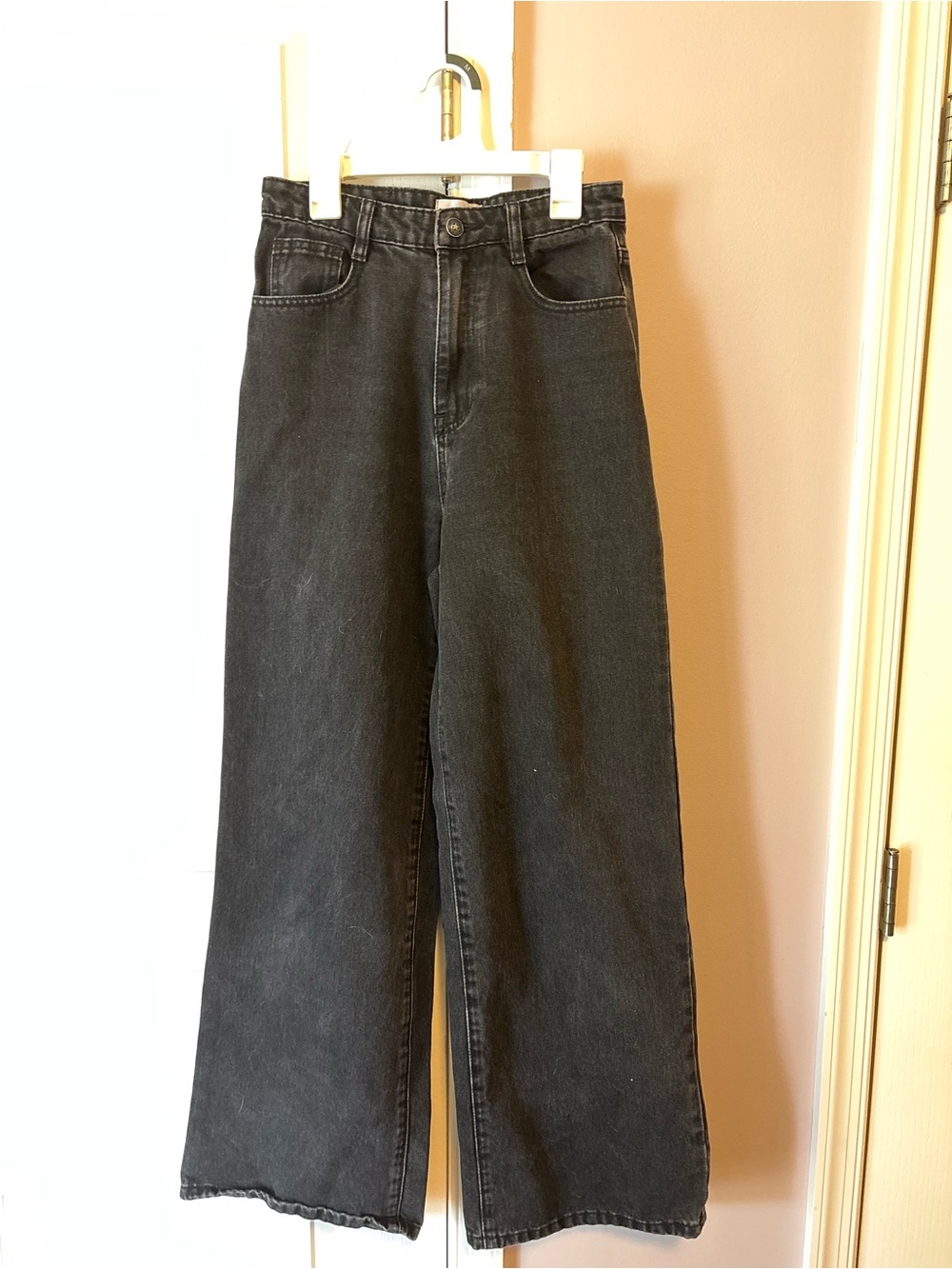 Princess Polly Black Wide Leg Jeans